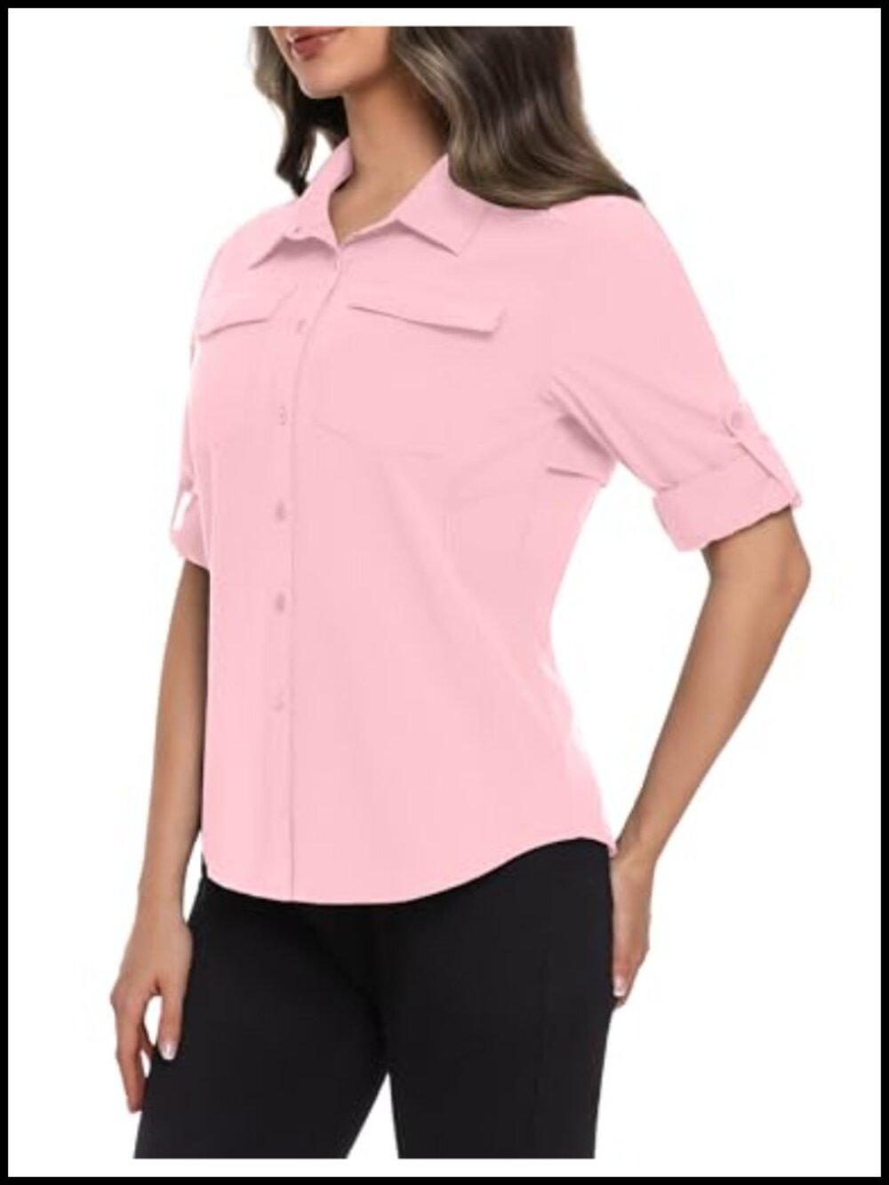 Women's Long Sleeve Fishing Shirt UPF50 Sun Protection Button Down